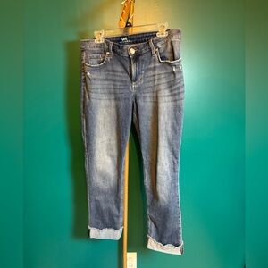 Lee Blue Ankle Cropped Jeans with Natural Fading